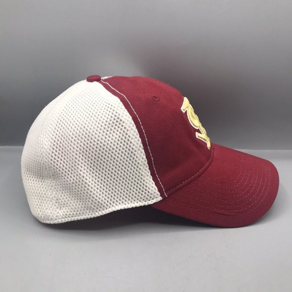 FSU The Game A-Flex Hat Cap One Size Stretch Garnet & Gold Seminoles Mesh EUC - Picture 2 of 8